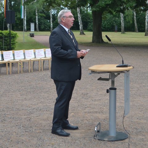 Gedenkfeier Zeithain am 22. Juni 2021, Detlef Fritzsch, stellv. Landesvorsitzender und Mitglied des Bundesvorstands